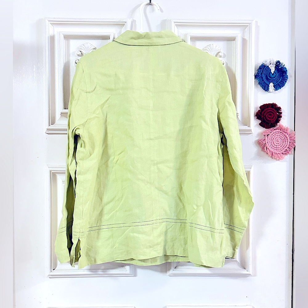 NWOT: Womenโs 2pc Linen Tank Top+Button Down Blouse๐Lightweight Dressy Casual - Picture 6 of 16
